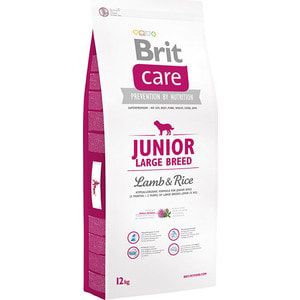 Сухой корм Brit Care Junior Large Breed Lamb & Rice гипоаллергенный с ягненком и рисом для молодых собак крупных пород 12кг (132703)