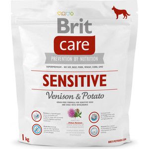 Сухой корм Brit Care Sensitive Venison & Potato с олениной и картофелем для собак с чувствительным пищеварением 1кг (132747)