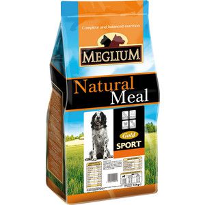 Сухой корм MEGLIUM Natural Meal Dog Adult Sport Gold для активных собак 15кг (MS2615)