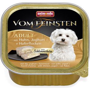 Консервы Animonda Vom Feinsten Adult меню для гурманов с курицей, йогуртом и овсяными хлопьями для привередливых собак 150г (82647)