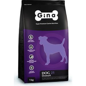 Сухой корм Gina Denmark DOG 21 с курицей и рисом для взрослых собак с умеренной активностью 18кг (080019.3)