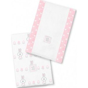 Полотенчики SwaddleDesigns Baby Burpie Set Pink Garden Bunnie (SD-605PP)