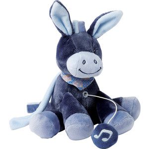 Игрушка мягкая Nattou Musical Soft toy MINI Alex & Bibiou музыкальная Ослик 321075