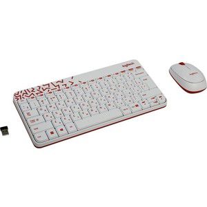 Комплект Logitech Combo MK 240 Nano White-red (920-008212)