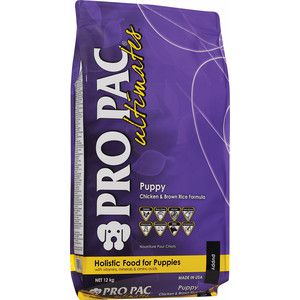 Сухой корм PRO PAC Ultimates Puppy Holistic Chicken & Brown Rice Formula с курицей и коричневым рисом для щенков 12кг
