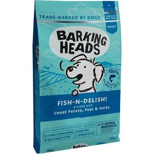 Сухой корм BARKING HEADS Adult Dog Fish-n-Delish Grain Free Salmon &Trout беззерновой с лососем, форелью и бататом для собак 18кг (1220/18161)