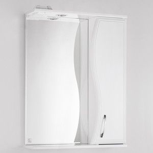 Зеркало-шкаф Style line Панда Волна 60 с подсветкой, белый (2000949039916)