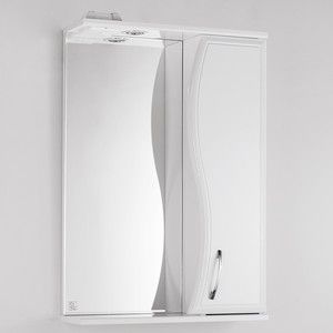Зеркало-шкаф Style line Панда Волна 55 с подсветкой, белый (2000949078557)