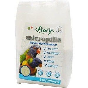 Корм Fiory Micropills Adult Maintenance Lori/Lorikeets для попугаев Лори 800г