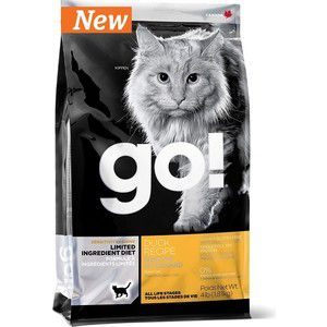 Сухой корм GO! NATURAL Holistic Cat Sensitivity+ Shine Grain Free Duck Recipe беззерновой с уткой для котят и кошек 1,82кг (20330)