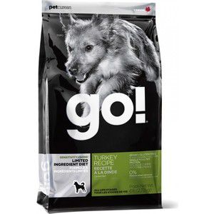 Сухой корм GO! NATURAL Holistic Dog Sensitivity+ Shine Grain+Gluten Free Turkey Recipe беззерновой с индейкой для щенков и собак 2,72кг (13845)