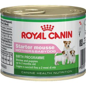 Консервы Royal Canin Starter Mousse Mother & Babydog щенков до 2-х месяцев, беременных и кормящих собак 195г (664002)