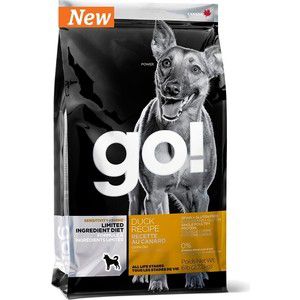 Сухой корм GO! NATURAL Holistic Dog Sensitivity+ Shine Grain+Gluten Free Duck Recipe беззерновой с уткой для щенков и собак 11,3кг (10352)