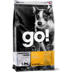Сухой корм GO! NATURAL Holistic Dog Sensitivity + Shine Duck Dog Recipe 22/12 с уткой и овсянкой для щенков и собак 5,45кг (10094)