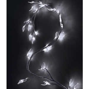 Светодиодная композиция Light "Ветка с прозрачными листьями" белый 1,8м коричневый провод