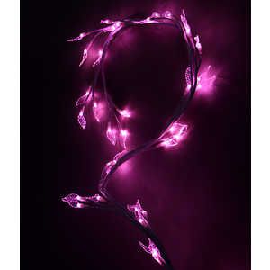 Светодиодная композиция Light "Ветка с прозрачными листьями" 1,8 м 24V розовый