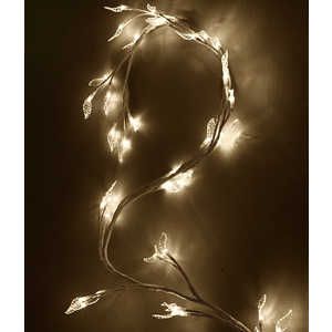 Светодиодная композиция Light "Ветка с листьями" прозрачные листья 1,8 м белый провод