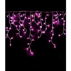 Light Светодиодная бахрома светло розовая 1x1 прозрачный провод