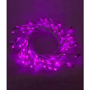 Светодиодная композиция Light "Венок с прозрачными листьями" фиолетовый 50 см