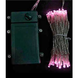 Гирлянда светодиодная Light Нить на батарейках 5 м светло розовая 4,5V прозрачный провод