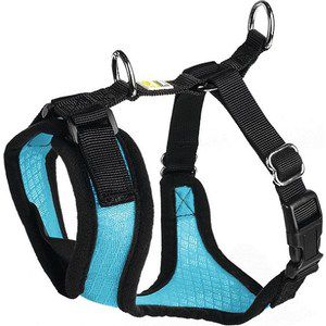 Шлейка Hunter Harness Manoa S (38-47см) нейлон/сетчатый текстиль голубая для собак