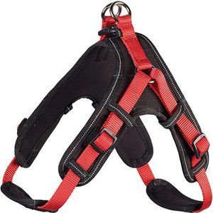 Шлейка Hunter Harness Neopren Vario Quick L (67-80см) нейлон/неопрен красная/черная для собак