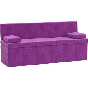 Кухонный диван АртМебель Лео микровельвет фиолетовый