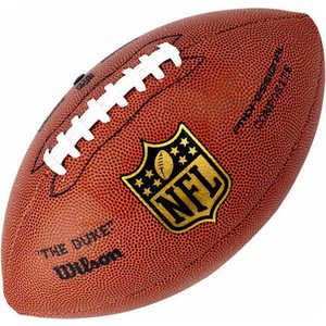 Мяч для американского футбола Wilson (арт.WTF1825), цвет: коричневый