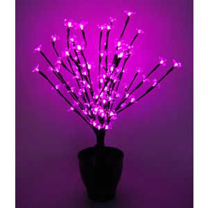 Светодиодная композиция Light "Цветок в горшке" цветы сакуры розовый 60 см, 94 led чёрный провод
