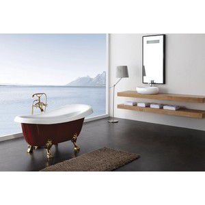 Акриловая ванна BelBagno 170x80 ножки, слив-перелив, бронза (BB04-ROS-BRN)