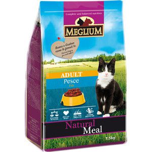 Сухой корм MEGLIUM Natural Meal Cat Adult Fish с рыбой для взрослых кошек 1,5кг (MGS0201)