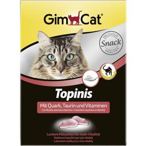 Витамины Gimborn Gimcat Topinis with Cottage Cheese, Taurine and Vitamins с творогом, таурин и витаминами для кошек 190таб (409757)