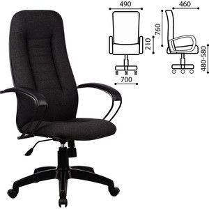 Кресло офисное Метта BP-2PL ткань темно-серое ш/к 82627