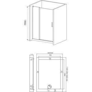 Душевая дверь Good Door Pandora 130 прозрачная, хром (Pandora WTW130)