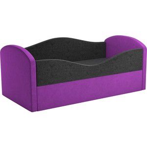 Детская кровать АртМебель Сказка вельвет черно-фиолетовый