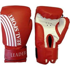 Перчатки боксерские RealSport Leader 12 унций красный