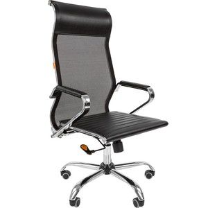 Офисное кресло Chairman 701 экопремиум черный/сетка