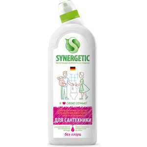 Средство Synergetic для чистки сантехники, ванн, раковин, душевых кабин, 1 л