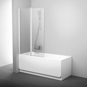 Шторка на ванну Ravak Chrome CVS2-100 L прозрачная, белый, левая (7QLA0100Z1)