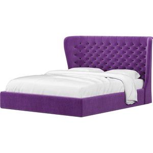 Кровать Мебелико Далия микровельвет фиолетовый