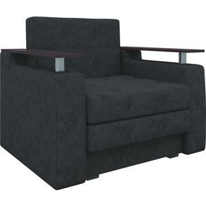 Кресло-кровать Мебелико Комфорт микровельвет черный