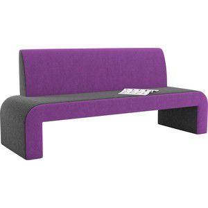 Кухонный диван Мебелико Кармен микровельвет черно-фиолетовый
