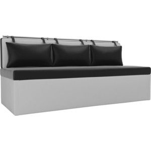 Кухонный диван Мебелико Метро эко-кожа черно-белый