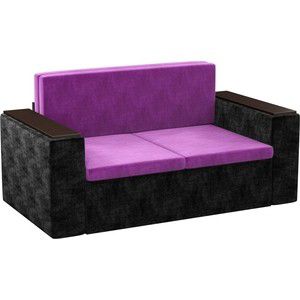 Детский диван Мебелико Арси микровельвет фиолетово-черный