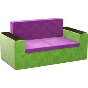 Детский диван Мебелико Арси микровельвет фиолетово-зеленый