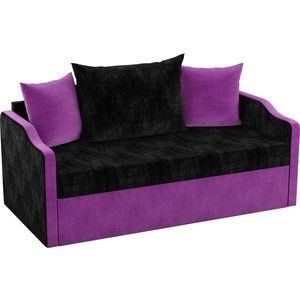 Детский диван Мебелико Дороти микровельвет черно-фиолетовый