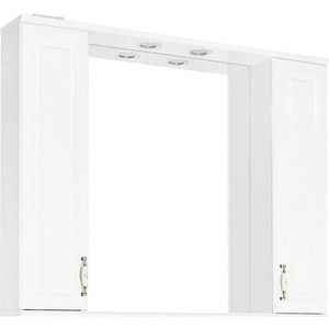 Зеркало-шкаф Style line Олеандр-2 Люкс 100 с подсветкой, белый (2000949070537)
