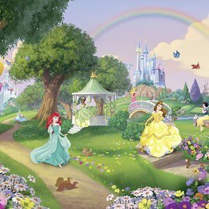 Фотообои Komar Disney "Принцессы с радугой" 368х254 см бумажные (8-449)