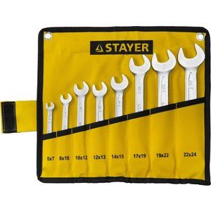 Набор ключей рожковых Stayer 8шт 6-24 мм (27035-H8)