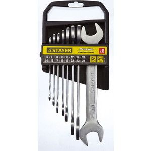 Набор ключей рожковых Stayer 8шт 6-24 мм (27037-H8)